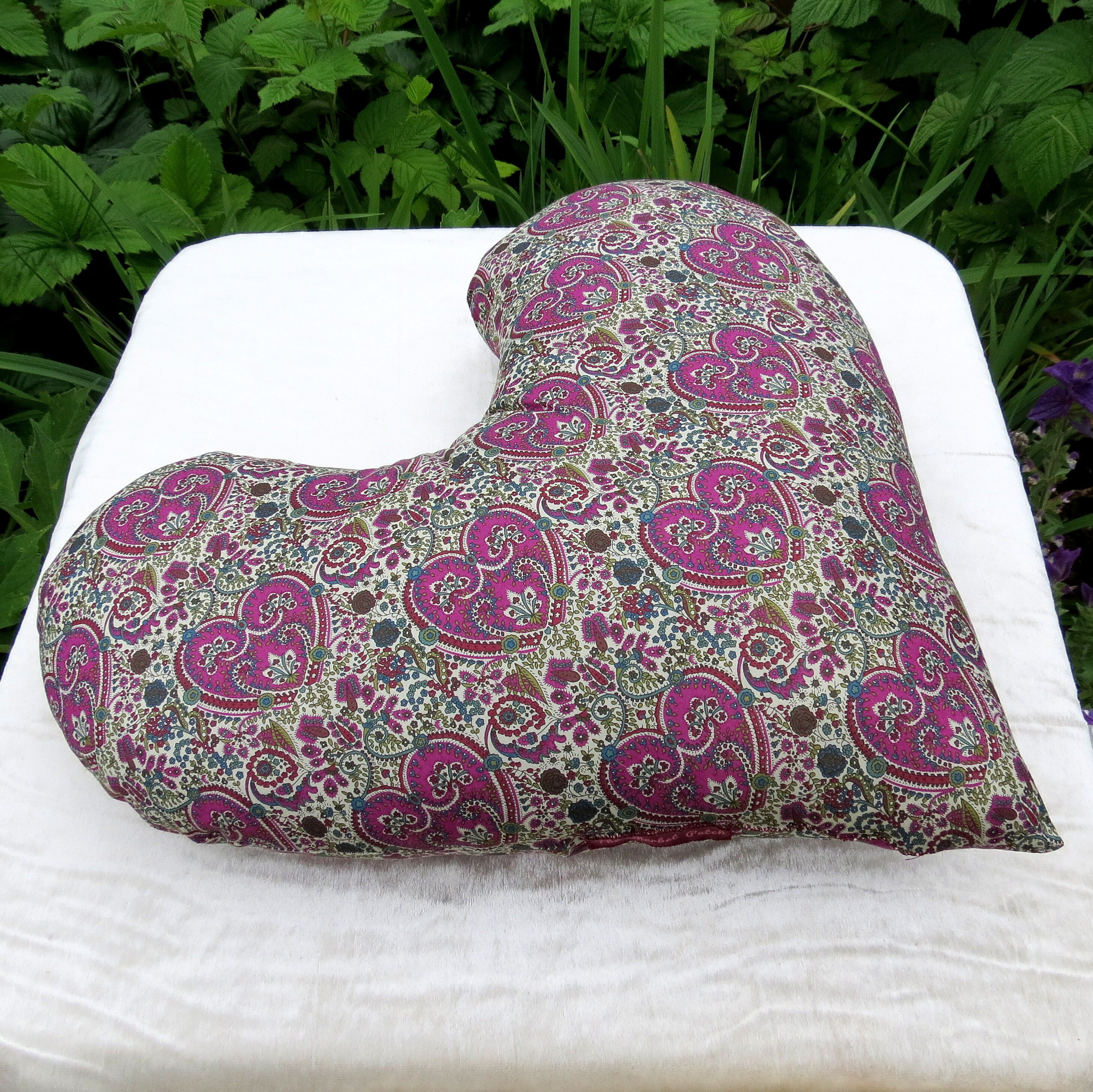 Big heart surgery pillow. Cardiac pillow. Made from Liberty Etsy