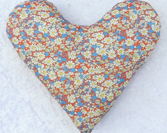 Underarm pillow, 27cm, breast cancer,  heart pillow, made from Liberty Tana Lawn