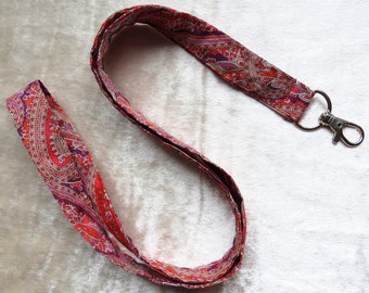 Liberty Tana Lawn Lanyard, cordón con clip de langosta giratorio, soporte de identificación