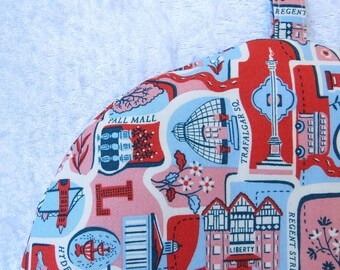 Tea cosy, made from Liberty Cotton, London, to fit a 3 cup teapot