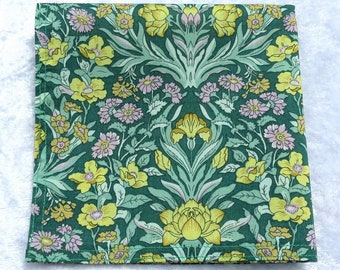 Liberty Tana Lawn handkerchief, organic cotton handkerchief, ladies handkerchief, floral handkerchief