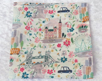 Liberty Tana Lawn handkerchief, ladies handkerchief, London, organic cotton