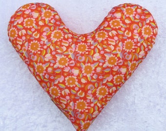 Underarm pillow, 25cm, breast cancer, organic Liberty Tana Lawn,  heart pillow