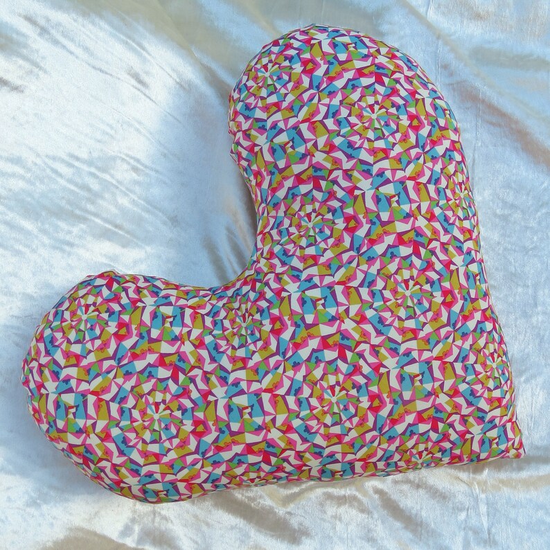 Big heart surgery pillow. Cardiac pillow. Made from Liberty Etsy