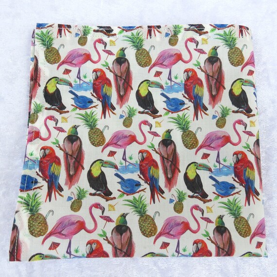Liberty Lawn Handkerchief. Cotton Handkerchief. Birds of Etsy UK