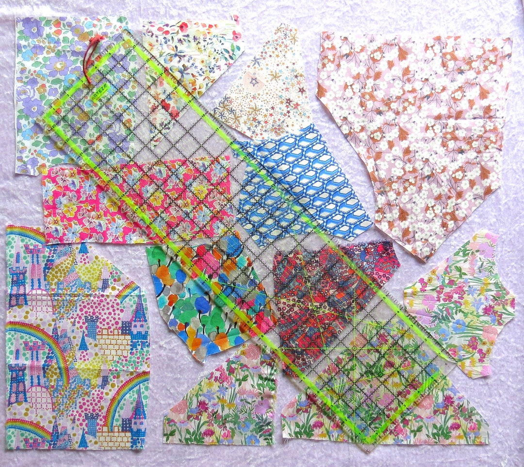 Liberty Tana Lawn Scrap Pack, Liberty Lawn Remnants, 12 Pieces Etsy