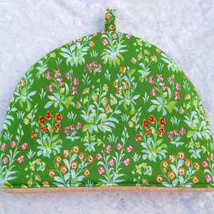 Individual tea cosy:  Battersea Botanical, made from Liberty cotton, size small