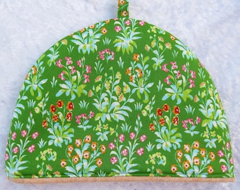 Individual tea cosy:  Battersea Botanical, made from Liberty cotton, size small