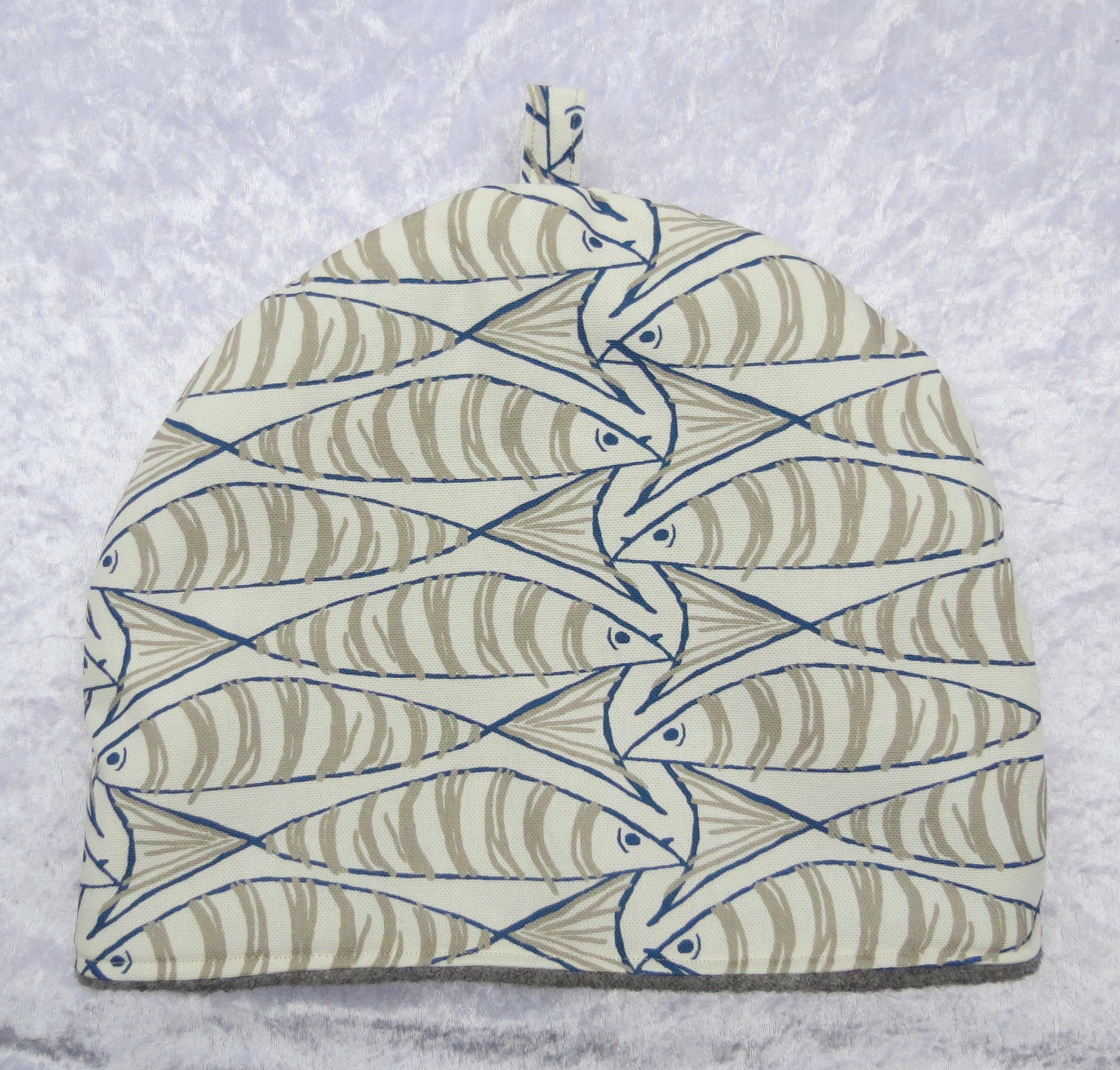 Tea cosy, large tea cosy, 32cm, nautical, fish tea cosy