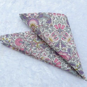 Pocket Square, gents handkerchief, Liberty Tana Lawn handkerchief, 28cm