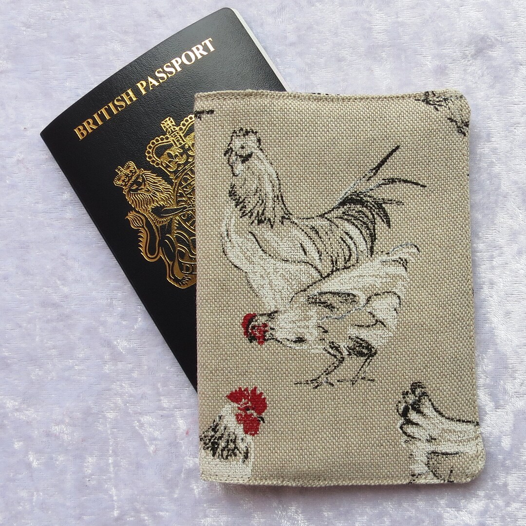 Passport Sleeve. A Passport Sleeve With a Chickens Design. Etsy UK
