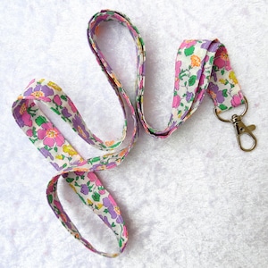 Liberty Tana Lawn Lanyard, with swivel lobster clip, badge holder
