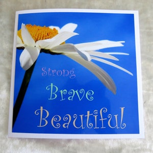 Surgery card, Cancer card, strong brave beautiful