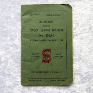 Vintage Singer 15K80 Sewing Machine Manual: Original 1940s Instructions