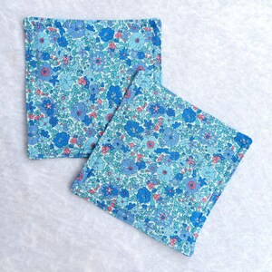 Liberty Fabric Coasters: Arley Gardens Cotton Drink Mats, Set of 2