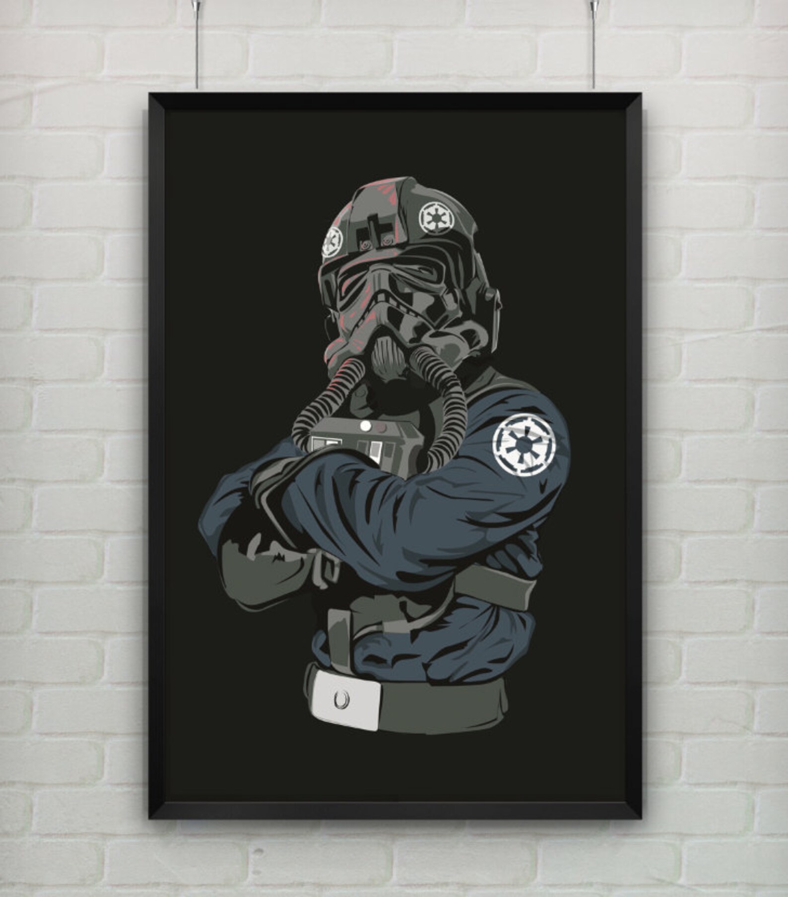 Star Wars Imperial Navy Tie Fighter Pilot Limited Edition Art Etsy