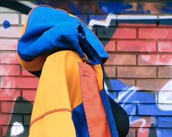 Multi colored vintage 90s unisex jacket/ Size S - L
