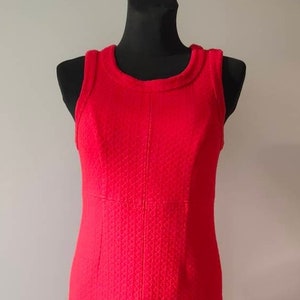 Vintage petite mini red Thelma and Louise dress from 80s/ Size EU 40