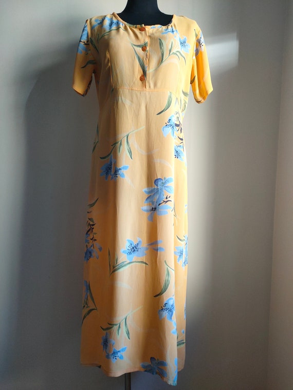 Gorgeous Arket Dress UK6 Yellow floral maxi summer LB006 main image 0