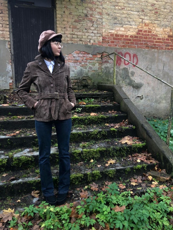 Vintage women's brown SPLENDIDO real leather jacke