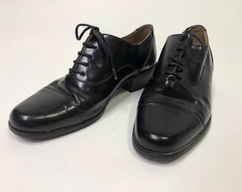 Vintage Bronx Patent Leather Shoes: Black Dijkmans, EU 36