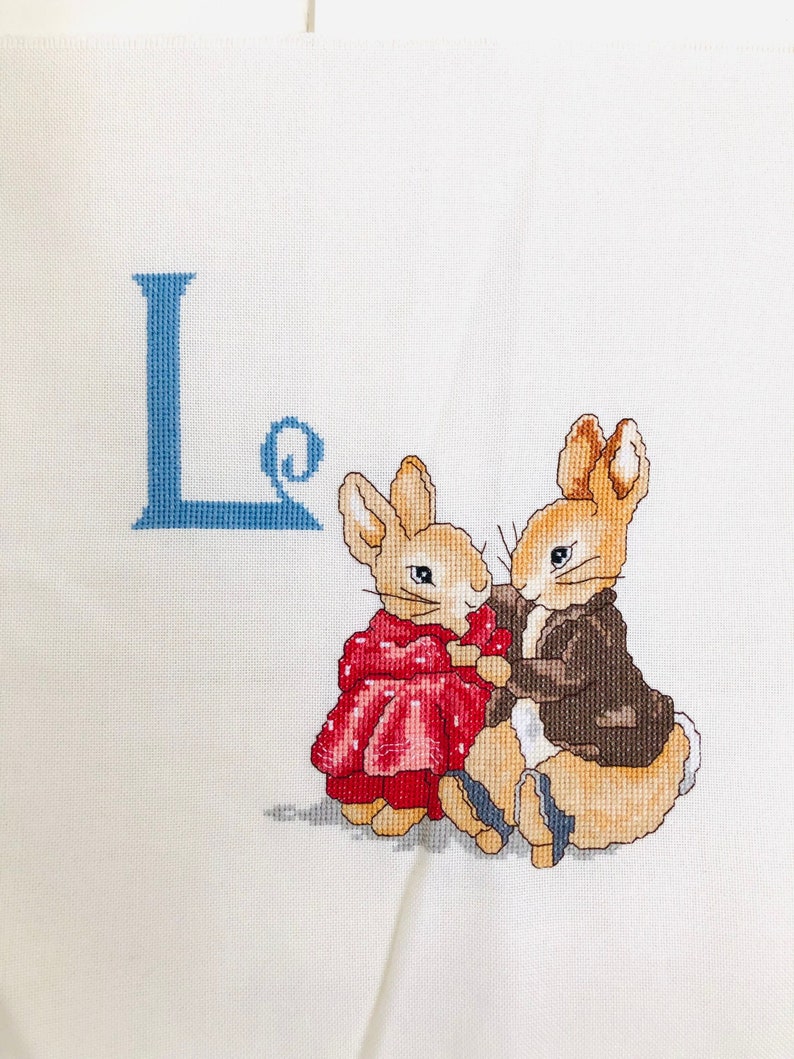 Peter Rabbit Cross Stitch Alphabet Letters L to V Handmade Etsy