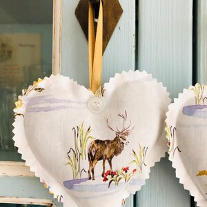 Handmade Liberty Highland Lavender Hearts Scented Sachets Liberty of London Fabric Set of Two image 9