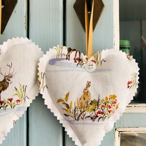 Handmade Liberty Highland Lavender Hearts Scented Sachets Liberty of London Fabric Set of Two image 8