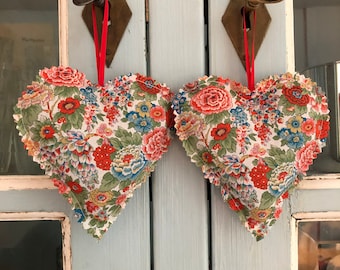 Liberty Hearts lavendel zakjes handgemaakte Liberty of London stoffen set van twee