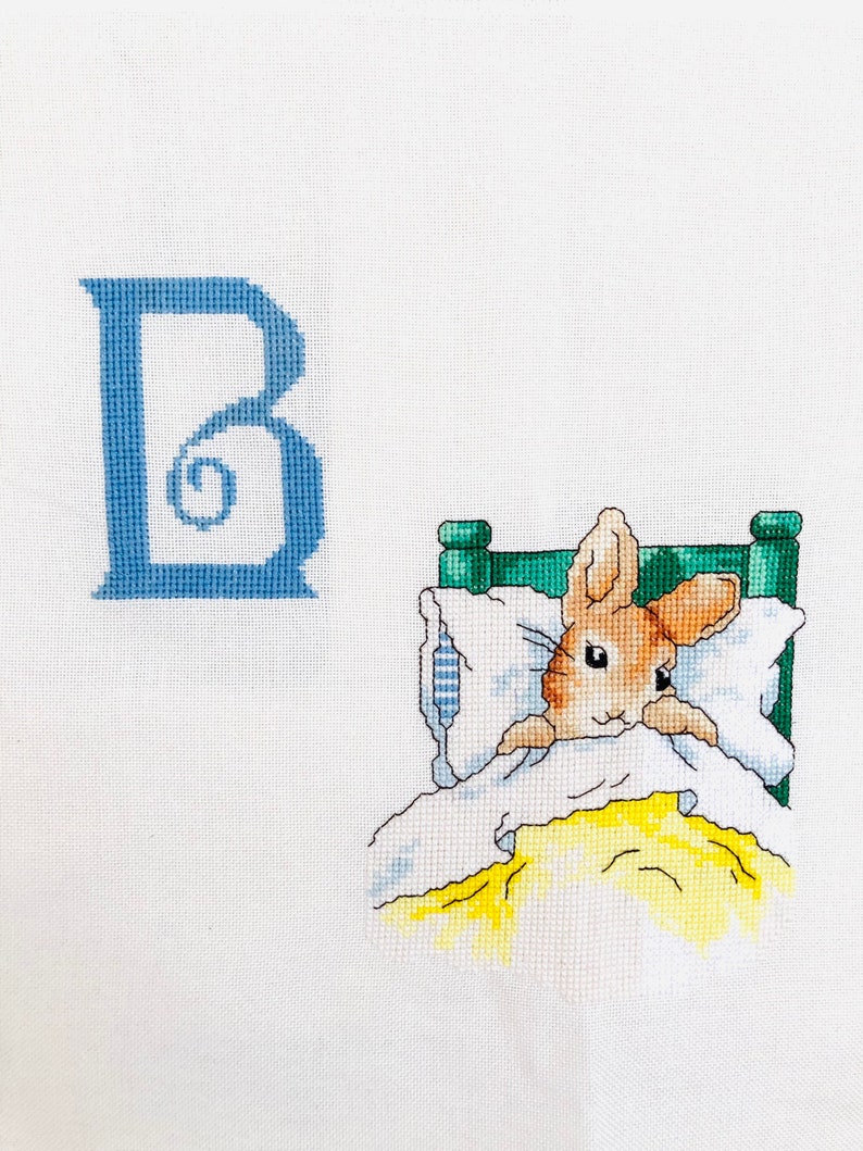 Peter Rabbit Cross Stitch Alphabet Letters A to K Handmade Etsy