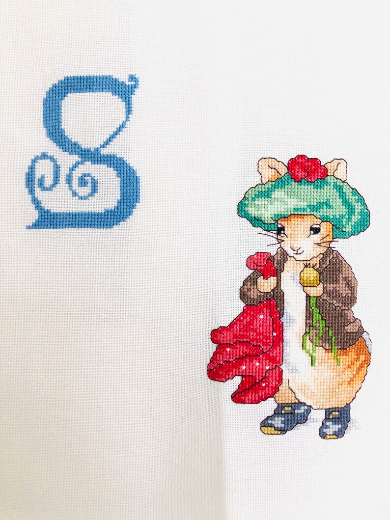 Peter Rabbit Cross Stitch Alphabet Letters L to V Handmade Etsy