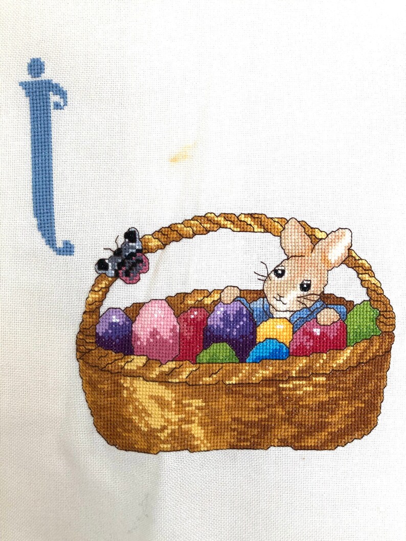 Peter Rabbit Cross Stitch Alphabet Letters A to K Handmade Etsy