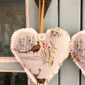 Handmade Liberty Highland Lavender Hearts Scented Sachets Liberty of London Fabric Set of Two image 5