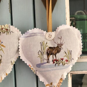 Handmade Liberty Highland Lavender Hearts Scented Sachets Liberty of London Fabric Set of Two image 6