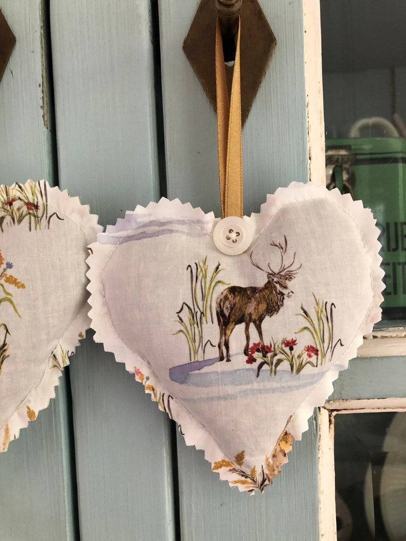 Handmade Liberty Highland Lavender Hearts Scented Sachets Liberty of London Fabric Set of Two image 6