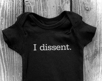 I Dissent Baby Bodysuit: RBG Modern Design
