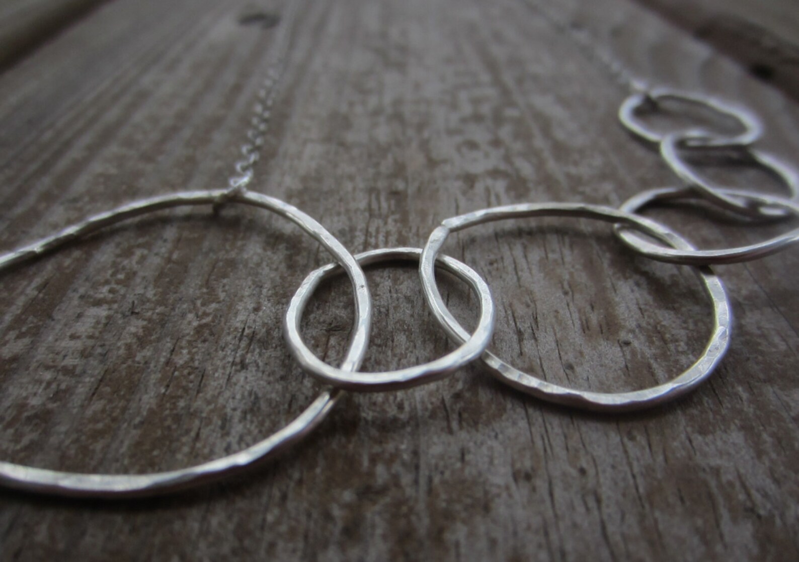 Multihoop Statement Necklace, Silver Hoop Necklace Etsy Australia