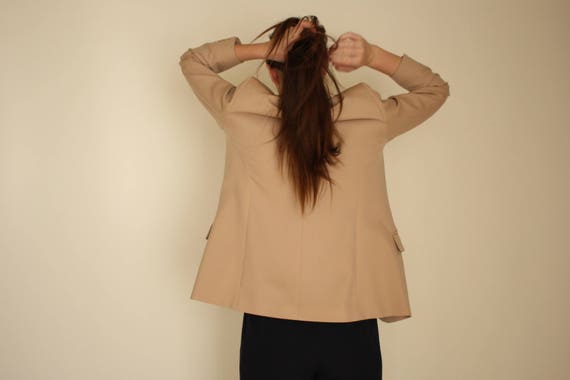 PENDLETON tan boyfriend blazer/ minimal oversized… - image 1