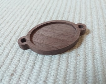 1 p unfinished wooden 30x40 mm oval connector for jewelry making,wooden oval connector setting, 30x40mm Oval Cabochon Base Setting