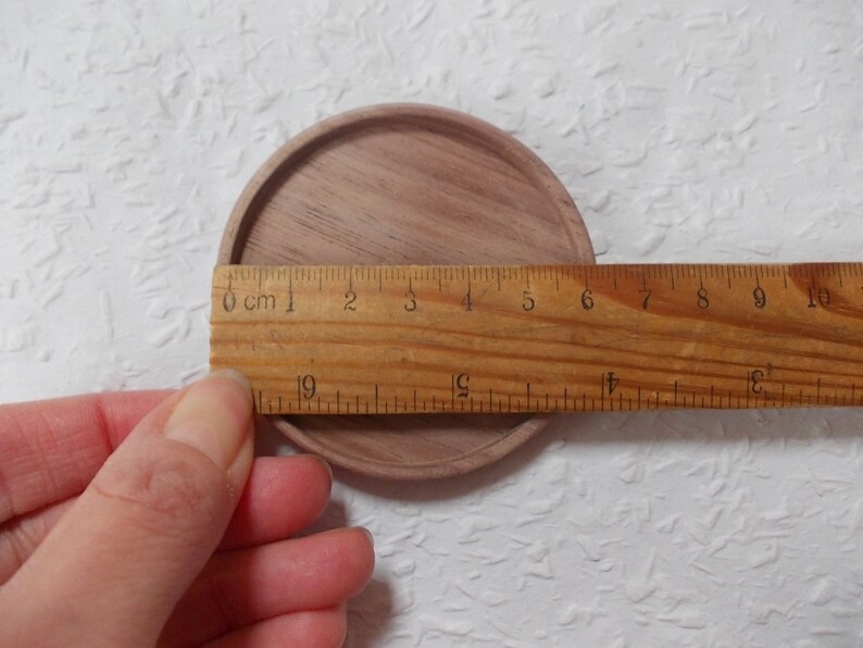 1p unfinished wood round picture tray with 60 or 70 mm Etsy