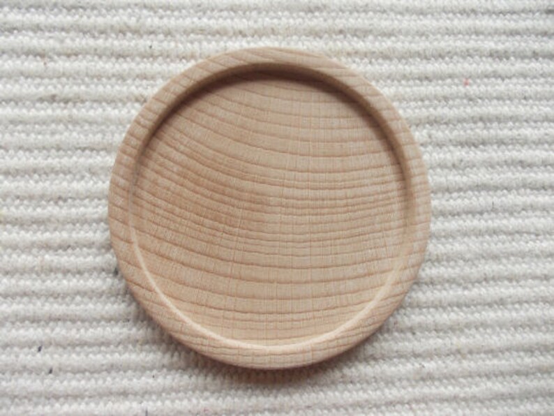 1p unfinished wood round picture tray with 60 or 70 mm Etsy