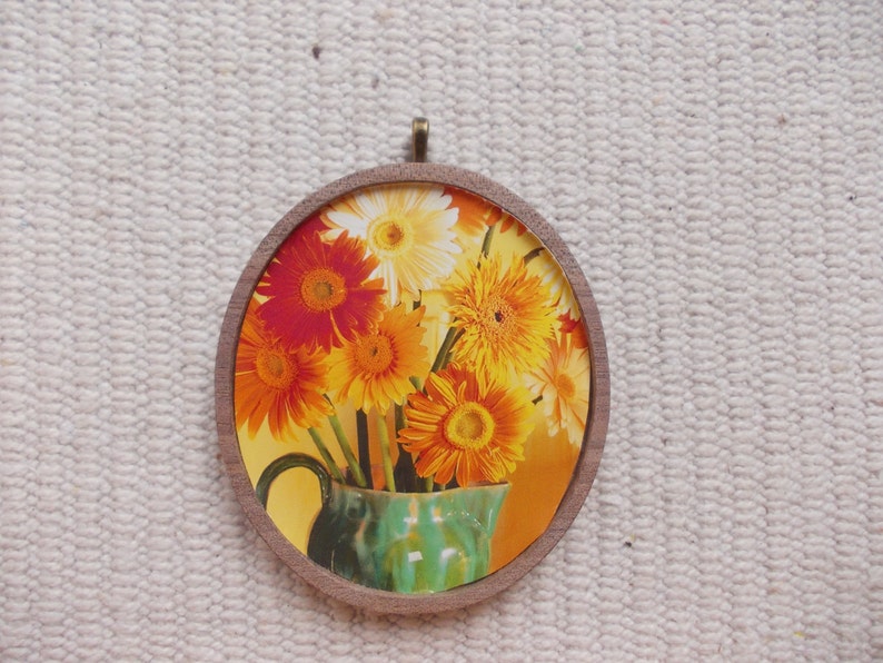 Unfinished mini oval dark walnut wood picture/photo frame for Etsy