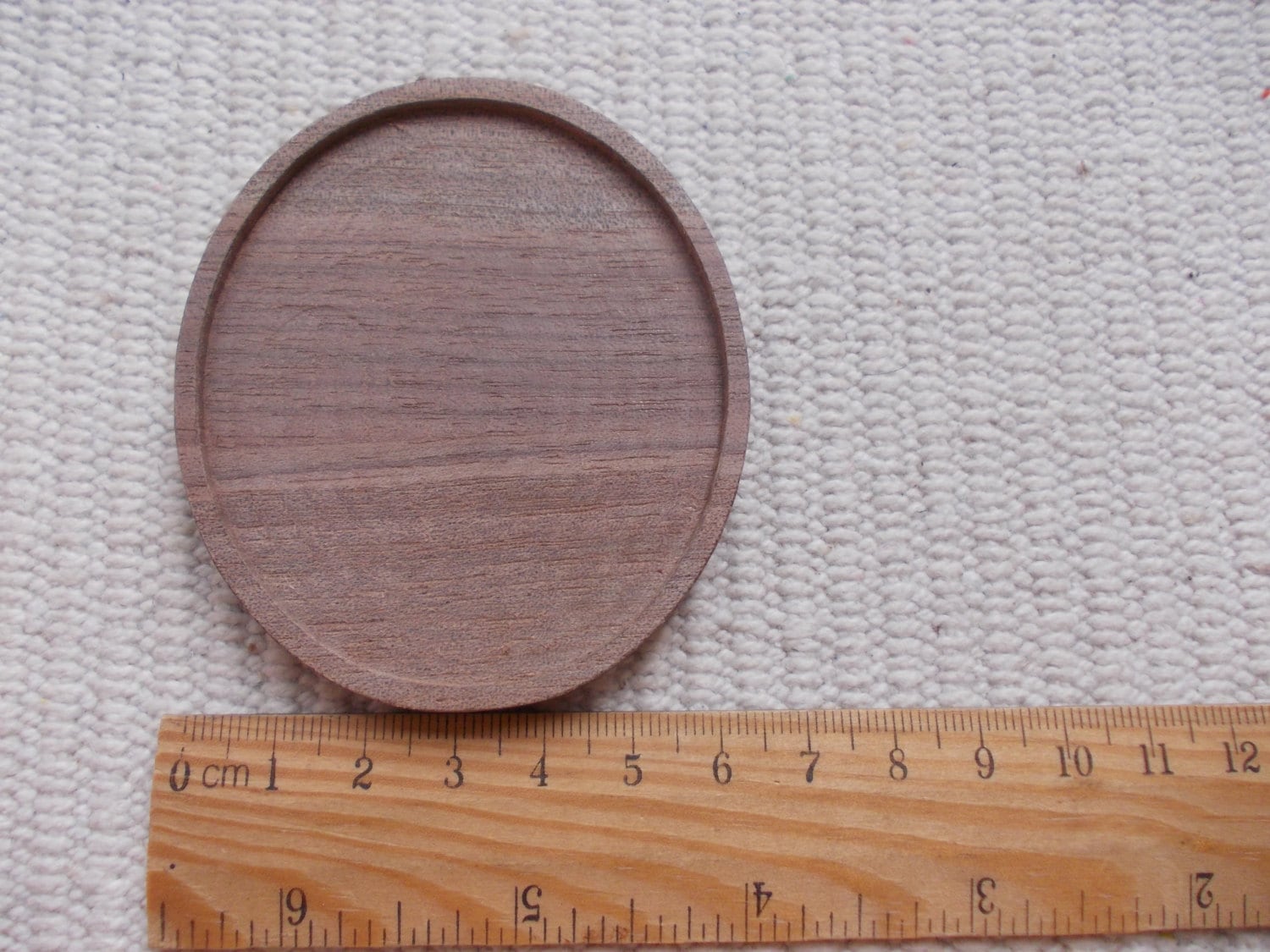Unfinished mini oval dark walnut wood picture/photo frame for Etsy