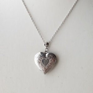 Heart locket stainless steel necklace