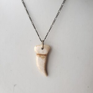 Bohemian style bone horn pendant antique brass necklace