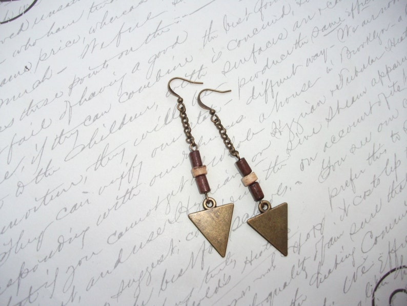 Boucles D'oreilles Longues Pendantes Orange Argenté - Percées, Clous, Occasion état Neuf