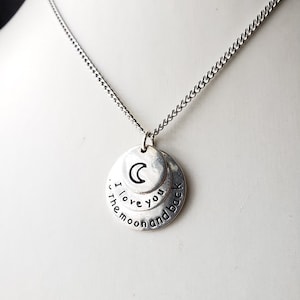 Love you to the moon and back pendant necklace