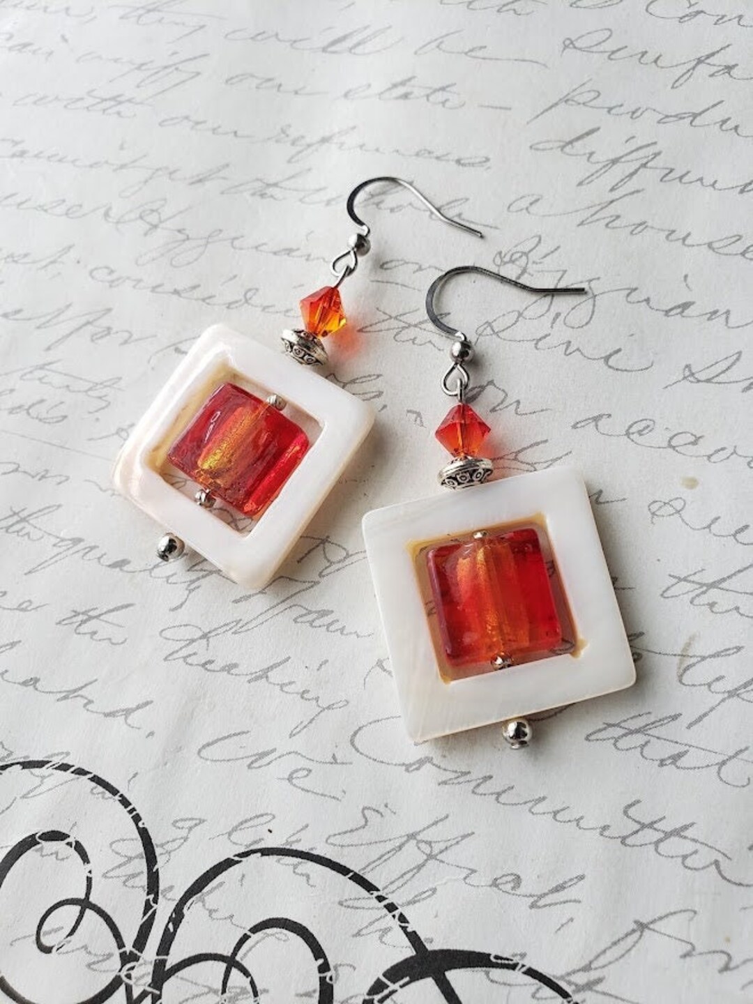Inateannal Boucles D'Oreilles Boho Carrées Creuses - Pendantes Géométriques Or Minimalistes