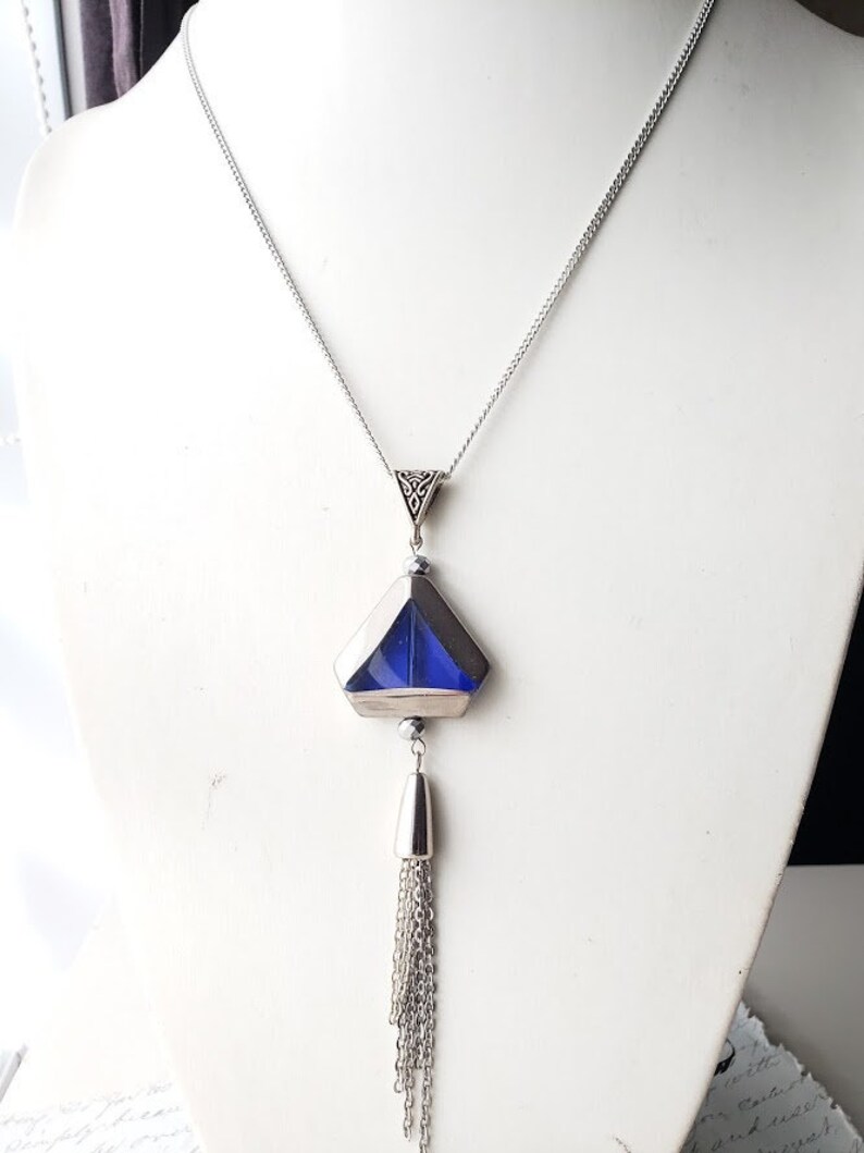 Collier Pendentif Parfum Byzance De Rochas Avec Pompon - Années 80, Vintage, Occasion