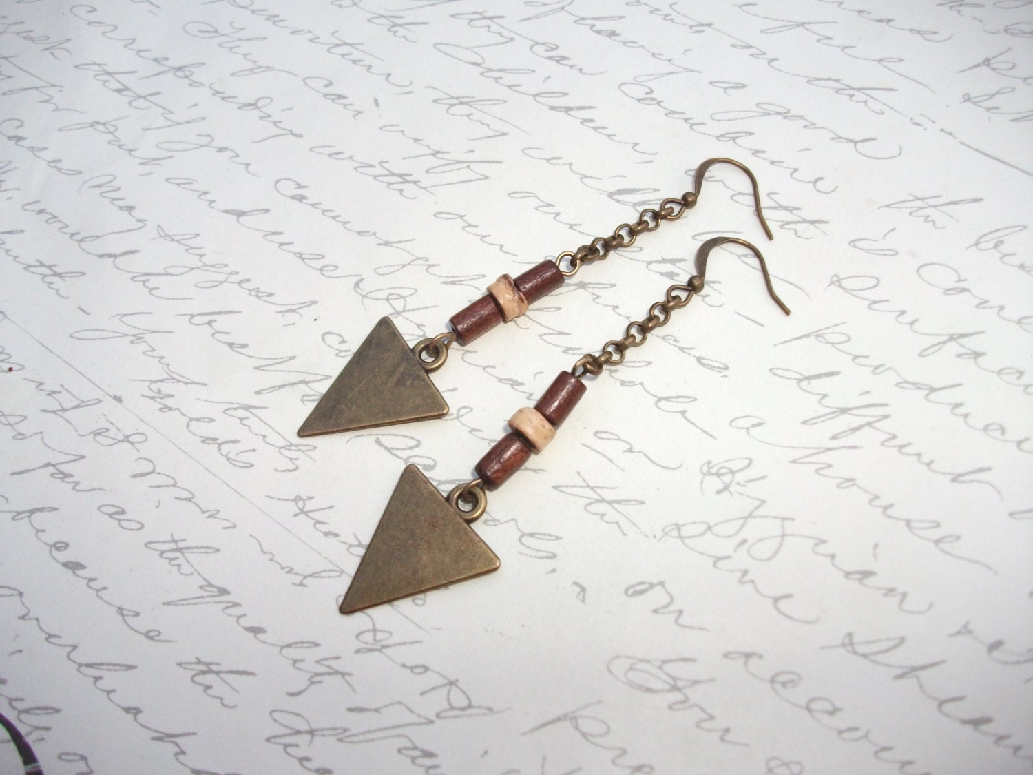 Boucles D'oreilles Longues Pendantes En émail Cloisonné - Vintage, Parfait état - Bijou Fantaisie